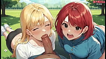 Facial cumshot  in public park 