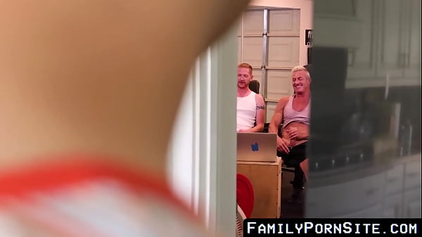 Stepson Dakota Lovell receives an inside shove from hunk Matthew Figata