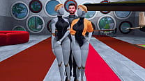 TWO HORNY TWINS ARRANGED HARD SEX AND FEMDOM FOR A YOUNG SOLDIER