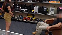 Hot ass coed posed naked and got fucked at the pawnshop