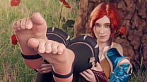 Triss Merigold shows her feet