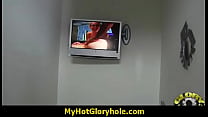 Horny Lady Enjoys Gloryhole Cocksucking Interracial 11