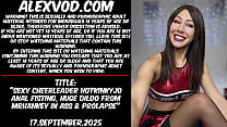 Sexy cheerleader Hotkinkyjo anal fisting, huge dildo from mrhankey in ass & prolapse