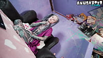 Tattoo model livestream with ANAL masturbation