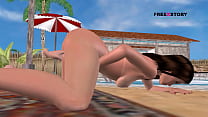 Animated 3D cartoon porn video of a cute girl getting fingered and also, she is rubbing her pussy.