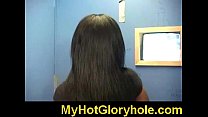 Black chick learn gloryhole blowjob 18