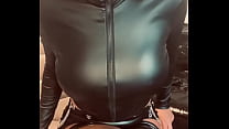 Leather blonde loves to wear latex