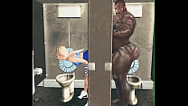 very lucky cheerleader gets to suck off james harrison in stadium restroom gloryhole