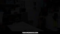 TeenRobber - Skinny Shoplifter Threesome With Two Officers After Sex Agreement - Angel Gostosa