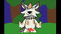Bouncing Furry Wolf with a dick