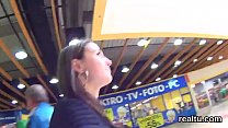 Adorable czech cutie is seduced in the mall and poked in pov
