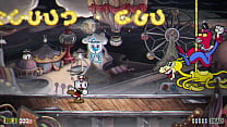 Comendo o burro e descabelando o palhaço em cuphead