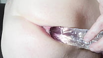 Deep Anal Dildo Close Up