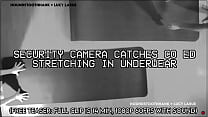 Security Camera Catches Co Ed Stretching in Underwear