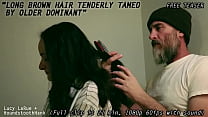 Long Brown Hair Tenderly Tamed by Older Dominant