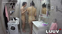 LUUV. A webcam couple's steamy homemade shower, a daily exhibitionist thrill