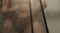 Shooting a steamy load in the shower