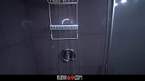Stepsis fucks with stepbro under shower - Monica Sage