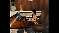 Sexy Hotel Receptionist Silvy is fucked by The Bonez