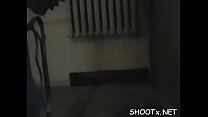 He works out his sweet girl's pussy with a gifted shlong
