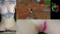 Playing some more Tropical Monster Girls by SweetCakesNSFW on stream with cum dripping out of my wet pussy