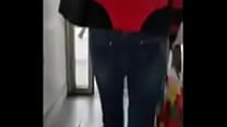 short haired woman s ass