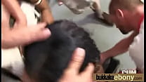 Hot ebony chick love gangbang interracial 28