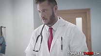 Pussy toying ebony babe sucks kinky doctor