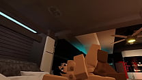 Having some fun using a cum-dump on a Roblox Condo