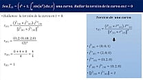Torsión de una curva - Ejercicio 1