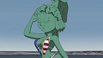 Sexy Estatua de la libertad vs otra estatua
