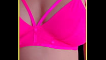 WIFEY incredible hot pink lingerie with perfect tits