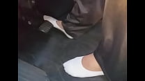 Driving in white socks (footcam)