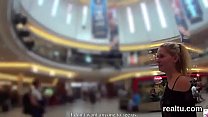 Stunning czech sweetie was teased in the shopping centre and fucked in pov