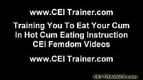 Follow my orders and eat your cum CEI