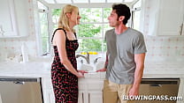 Stepmom said we can start with a blowjob