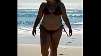 My BBW stepcousin at the beach