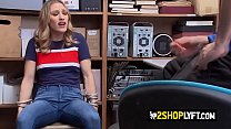 Slim teen got in trouble with this horny officer for being a shoplifter.