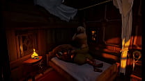 Big Man in Sea of Thieves has a good time on the bed