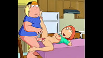 ¡Chris se folla con la polla a Lois y a Meg! (Sfan)