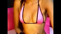 Ebony Camgirl Shows Sexy Tits -