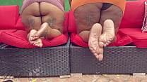 Double BBW Foot Goddesses Oil-Up Soft Soles Pt.2