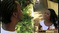 Ebony in a huge bukkake 6