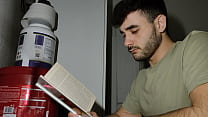 A guy reading a nice book