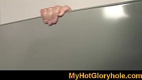 Gloryhole Initiations Black babe sucking white cock 9