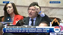 milei en la cámara de diputados ¡todo un loquillo!