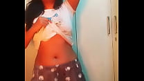 Hip and navel dance in indian t shirt