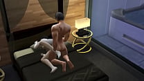 Sims 4 Hunk Steamy Pussy Fucked with Multiple Creampie and Cum Load