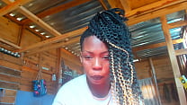 Big-Ass sexy ebony in panties, booty jiggling, booty twerking and ass clapping while moaning...