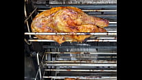 Strange Ritual in a Rotisserie – Hypnotic Rotating Chicken